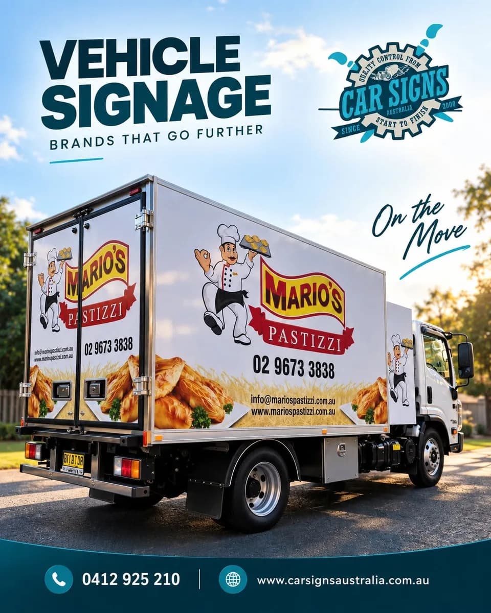 Food truck signage Australia