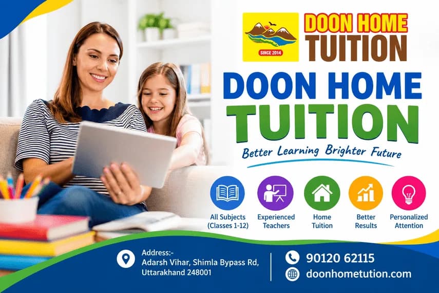 Build Stronger Academic Confidence With Home Tuition in Dehradun