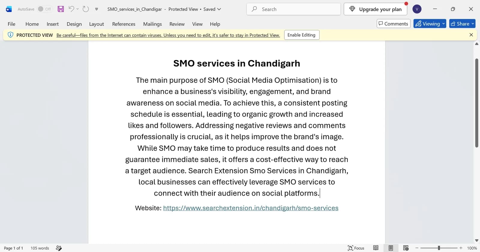SMO services in Chandigarh