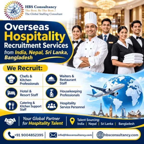 Overseas Hospitality Recruitment Services from India