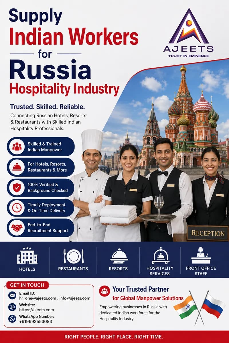 Hire Indian Workers for Russia Hospitality Industry