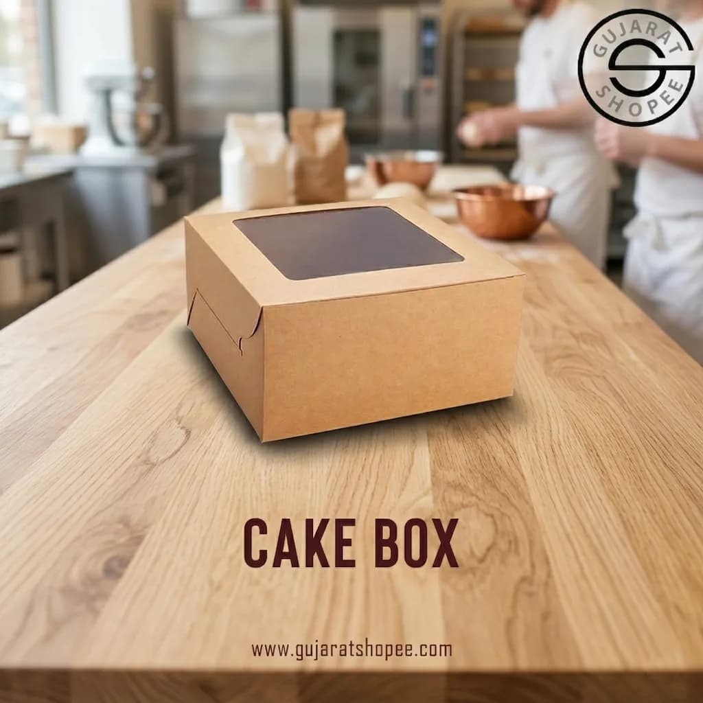 Buy Cake Packaging Boxes with Window and Handles at Gujarat Shopee