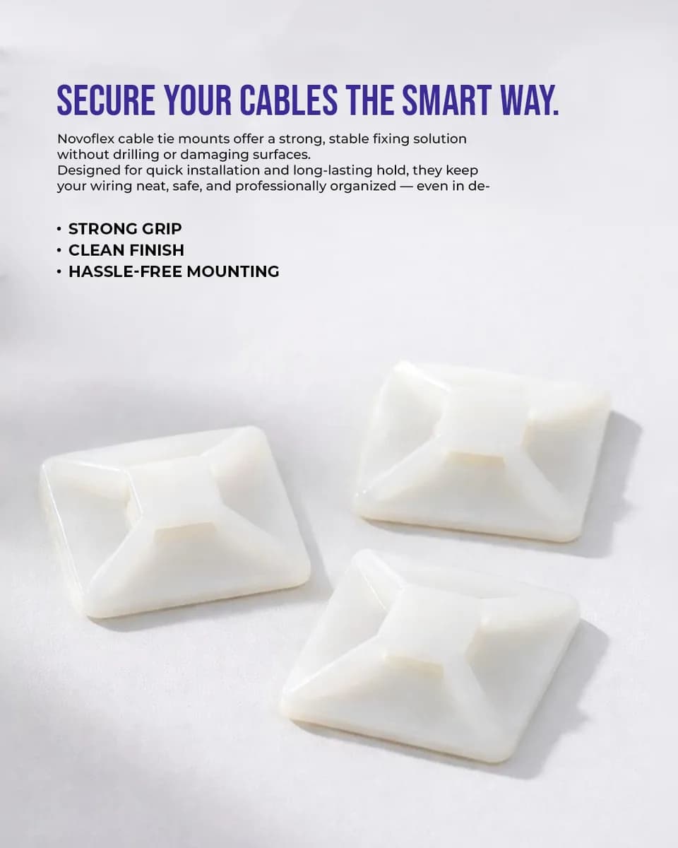 Cable Tie Mount Manufacturer for OEM Cable Routing | Novoflex