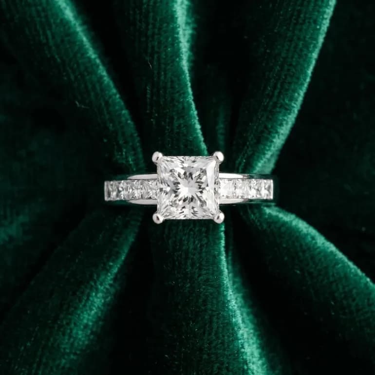 Shop Elegant White Gold Princess Diamond Engagement Ring Today!