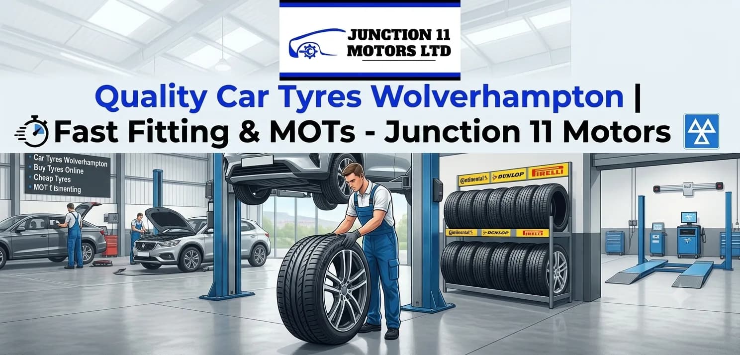 Quality Car Tyres Wolverhampton | Fast Fitting & MOTs - Junction 11 Motors