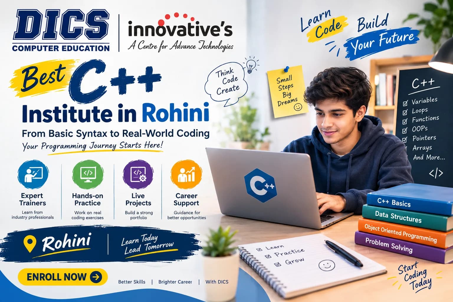 Best C++ Institute in Rohini: Develop Strong Programming Skills with DICS Innovatives
