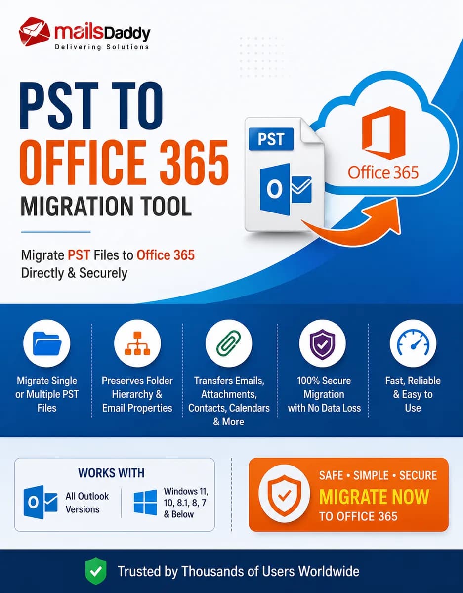 Migrate PST files to Office 365 Cloud Mailbox Instantly